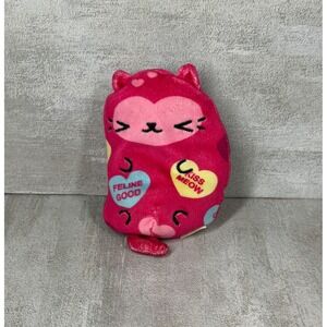 Cats vs Pickles Pink Conversation Hearts Cat Plush Collectible Bean Bag Toy 4"